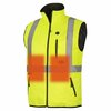 Pioneer Hi-Vis Heated Insulated Safety Vest, 100% Waterproof, Hi-Vis Yellow, L V1210260U-L